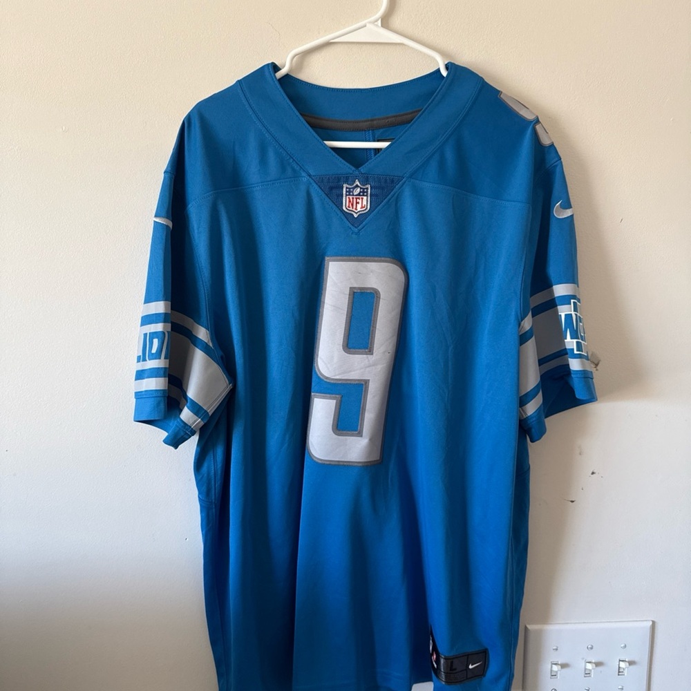 Men’s Nike Matthew Stafford #9 Detroit Lions Vapor Limited Jersey Sz L Blue RARE